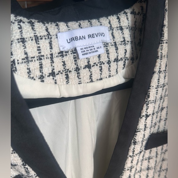 Urban Revivo Tweed Plaid Contrast Trim Dress - Picture 11 of 12